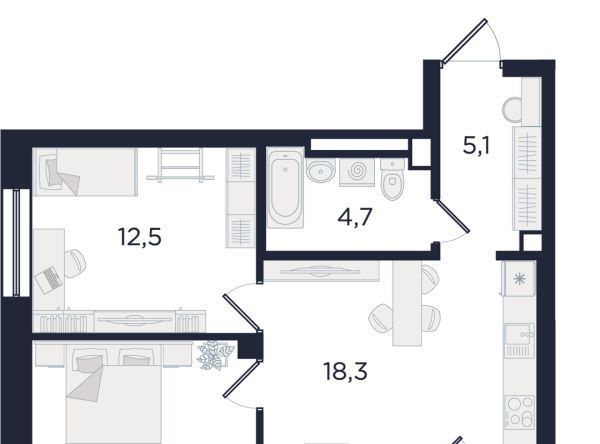 квартира г Екатеринбург Динамо ул Азина 3/1 фото 1