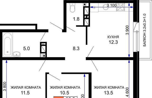 р-н Прикубанский дом 2к/19 фото