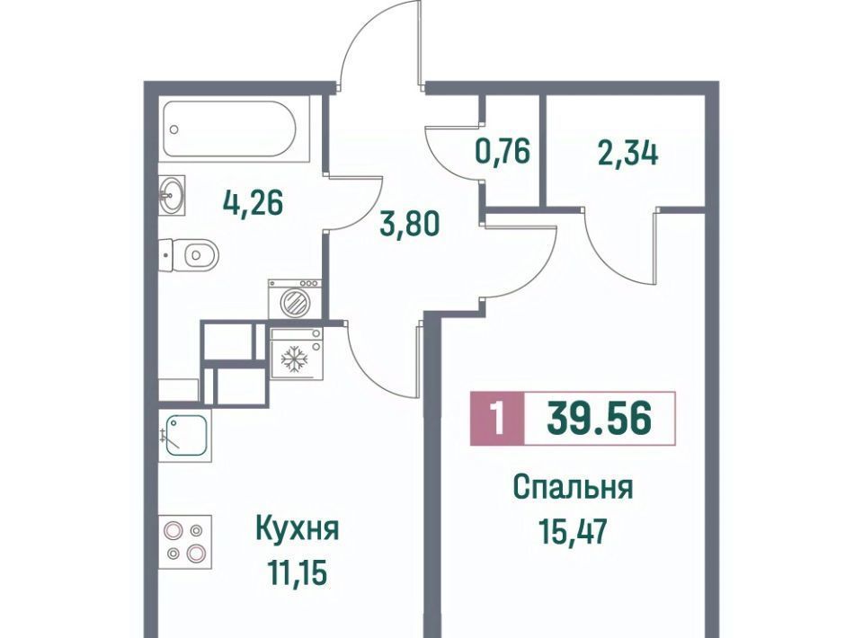 квартира р-н Всеволожский г Мурино пр-кт Ручьевский 1/24 Девяткино фото 1