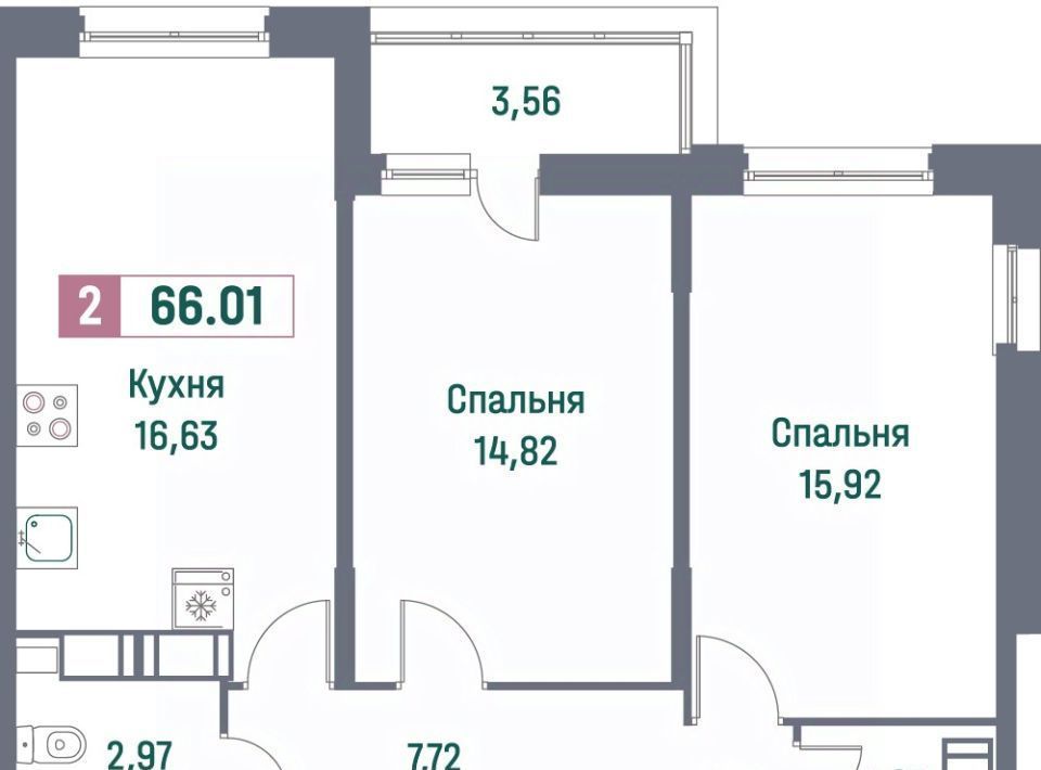 квартира р-н Всеволожский г Мурино пр-кт Ручьевский 1/24 Девяткино фото 1