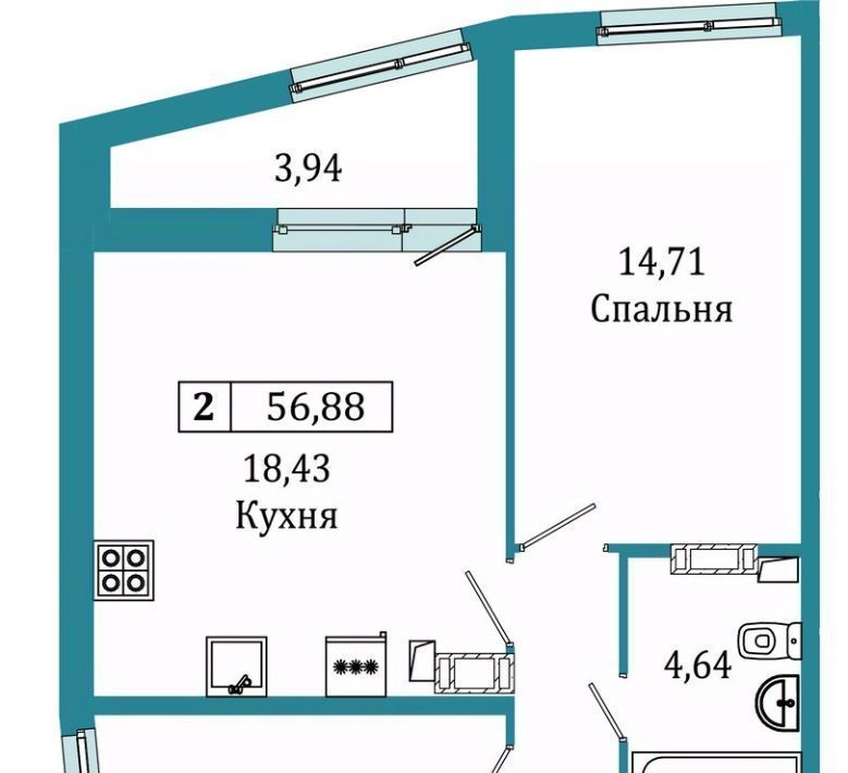 квартира р-н Всеволожский г Мурино ул Екатерининская 16/5 Девяткино фото 1