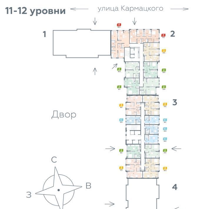 квартира г Тюмень р-н Центральный ул Евгения Войнова 3 фото 2