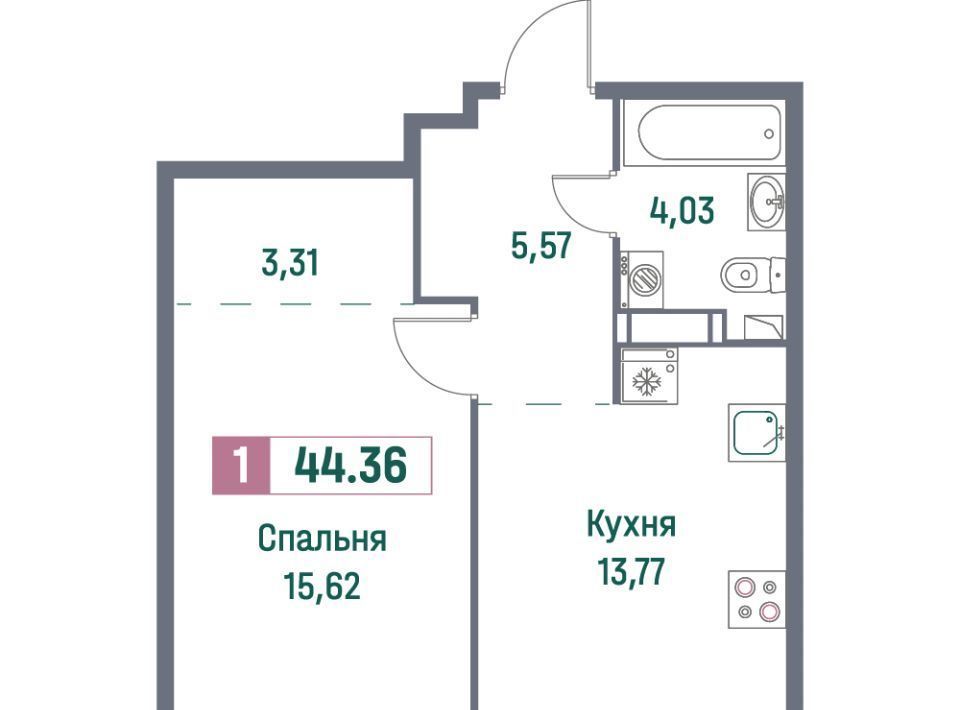 квартира р-н Всеволожский г Мурино ЖК «Фотограф» Девяткино фото 1