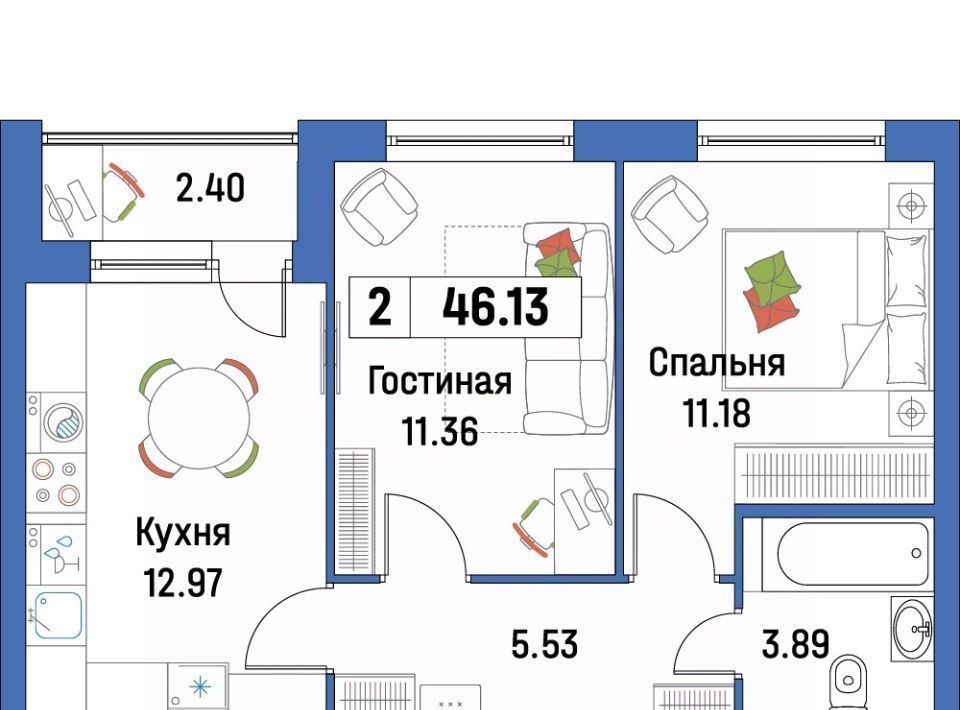 квартира р-н Всеволожский г Мурино ЖК «Урбанист» Девяткино фото 1