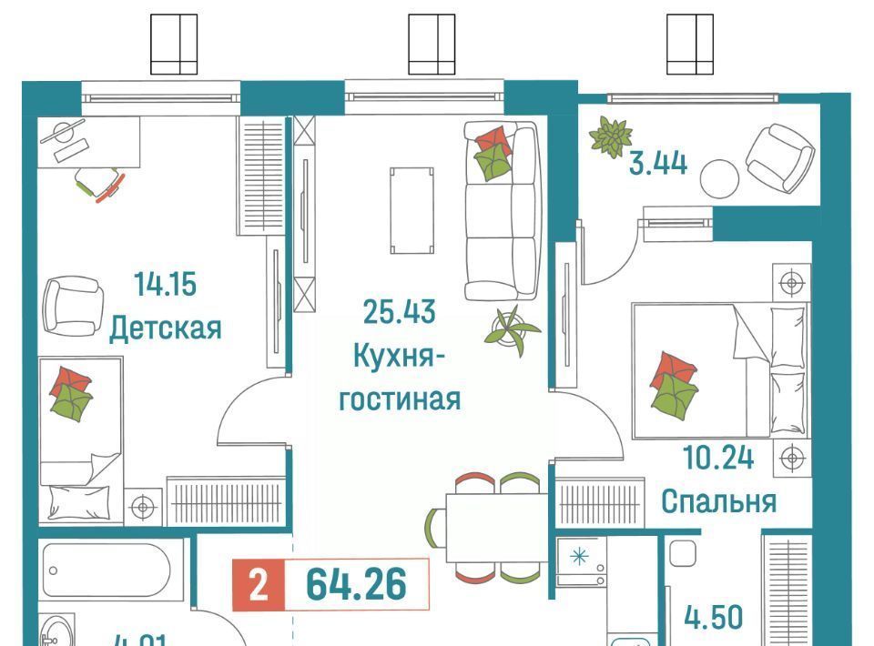 квартира р-н Всеволожский г Мурино ул Екатерининская 18/3 Девяткино фото 1