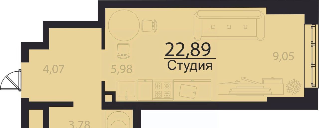 квартира г Ульяновск р-н Заволжский Новый Город ЖК Атмосфера 3 17-й кв-л фото 1