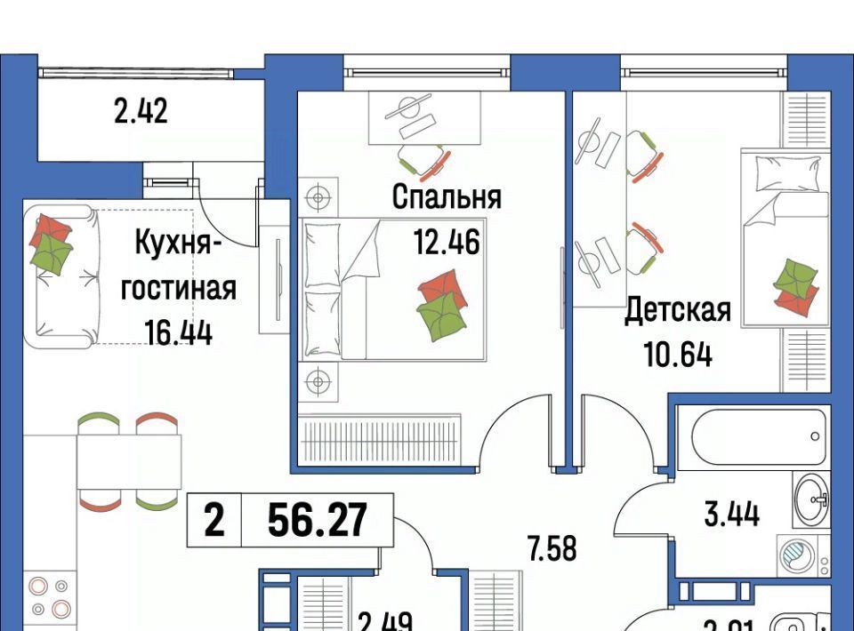 квартира р-н Всеволожский г Мурино ЖК «Урбанист» Девяткино фото 1