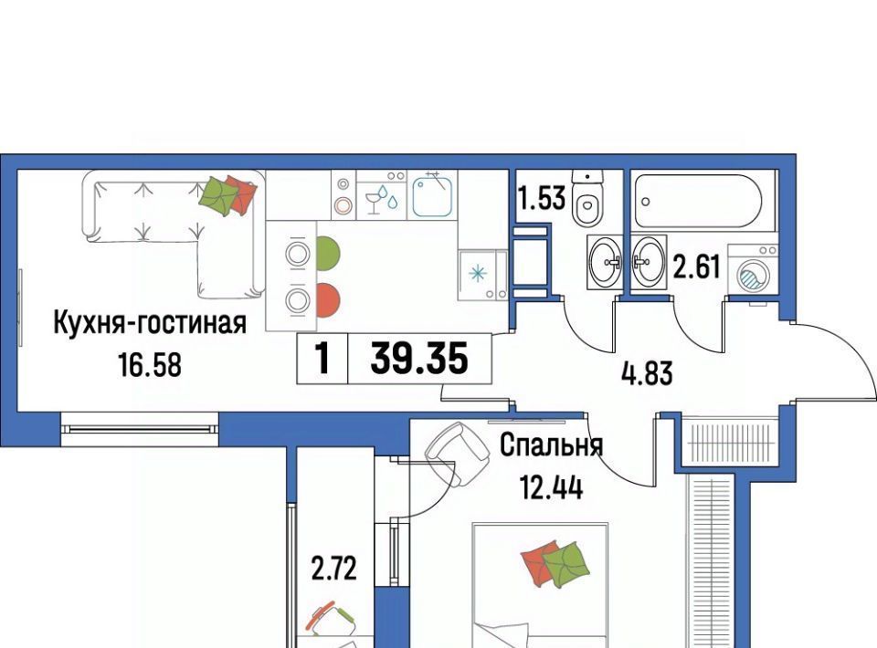 квартира р-н Всеволожский г Мурино ЖК «Урбанист» Девяткино фото 1