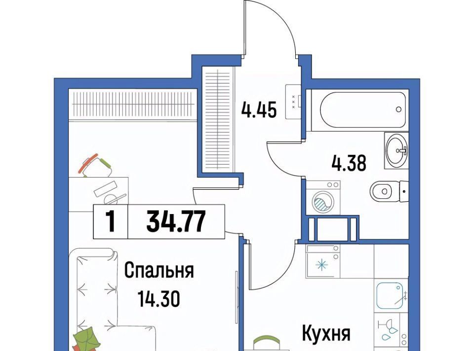 квартира р-н Всеволожский г Мурино ЖК «Урбанист» Девяткино фото 1