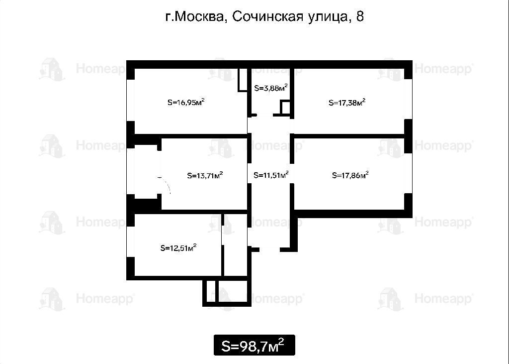 квартира г Москва метро Некрасовка ул Сочинская 8 фото 30