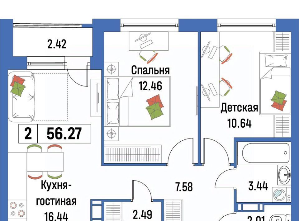 квартира р-н Всеволожский г Мурино ЖК «Урбанист» Девяткино фото 1