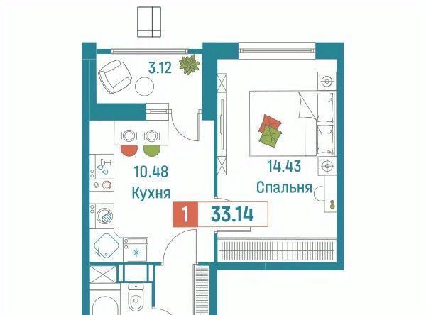 квартира р-н Всеволожский г Мурино ул Екатерининская 18/3 Девяткино фото 1