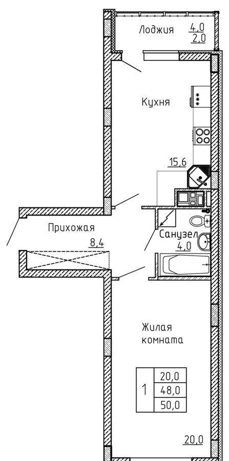 квартира г Старый Оскол пр-кт Алексея Угарова 9 блок-секция 7, д. 12А, 8 фото 1