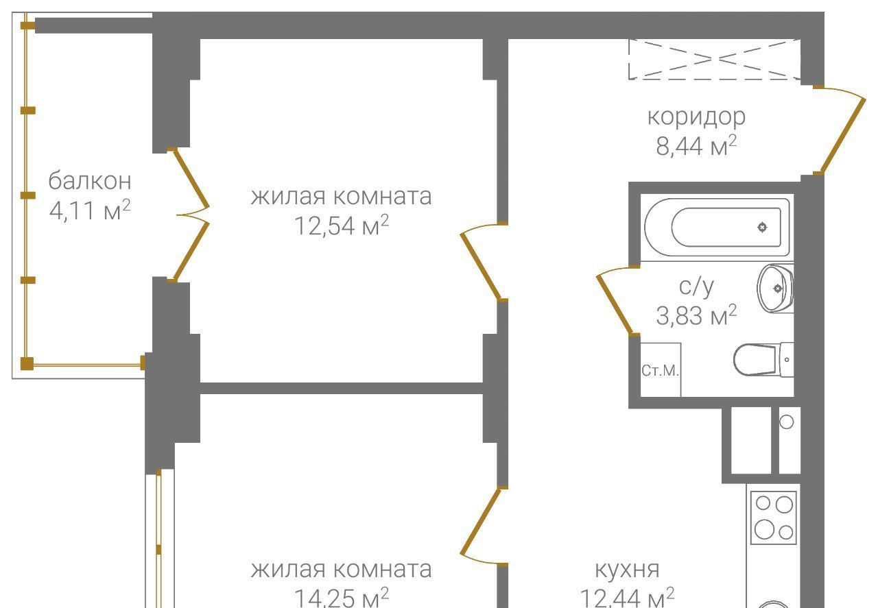 квартира г Нижний Новгород Горьковская ул 2-я Оранжерейная фото 2