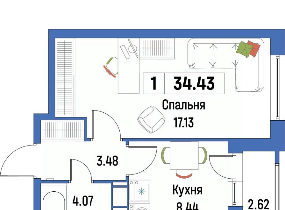 квартира р-н Всеволожский г Мурино ЖК «Урбанист» Девяткино фото 1