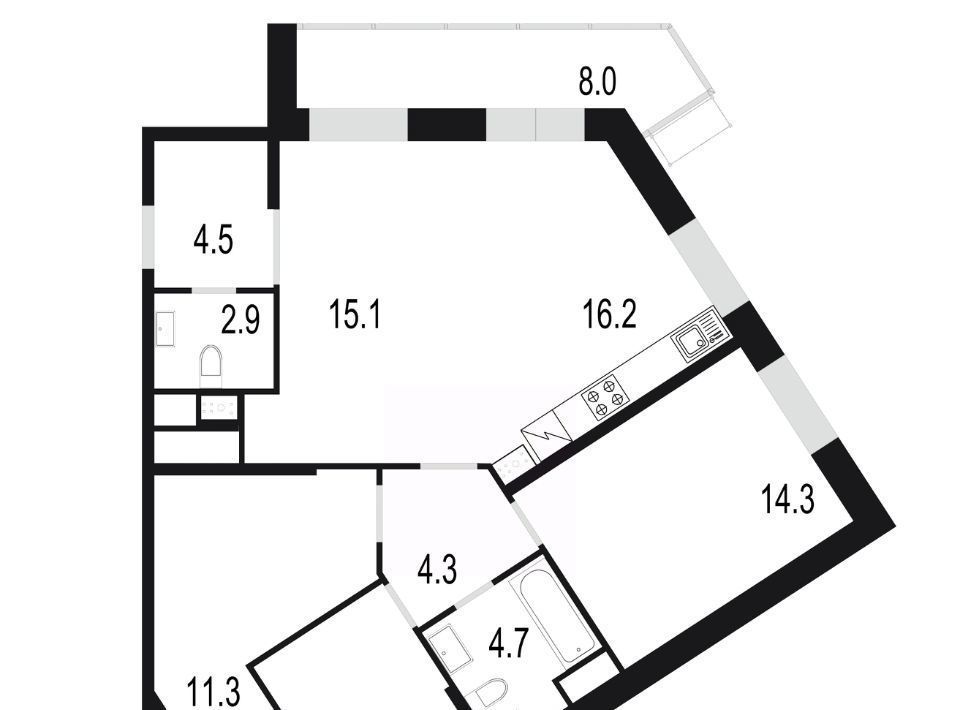 квартира г Одинцово ЖК «Союзный» Одинцово фото 2