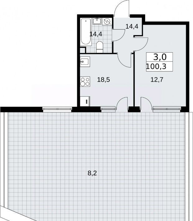 квартира г Москва п Сосенское ЖК Скандинавия 1/1 метро Ольховая 37. фото 1