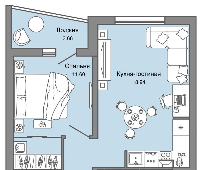 квартира г Ульяновск р-н Засвияжский микрорайон «Юго-Западный» 2 Ультраград жилой комплекс фото 1