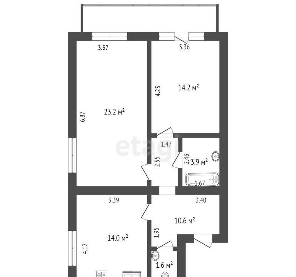 квартира г Хабаровск р-н Индустриальный ул Шеронова 2к/3 фото 25