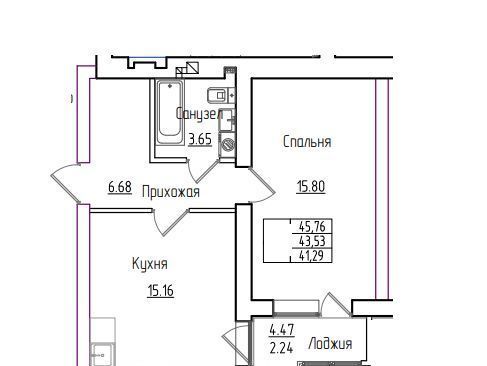 квартира г Калининград р-н Ленинградский ул Согласия 53б фото 1