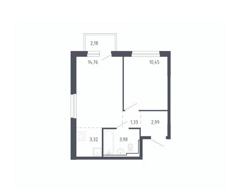 квартира г Тюмень р-н Ленинский ЖК «Чаркова 72» 1/3 фото 1