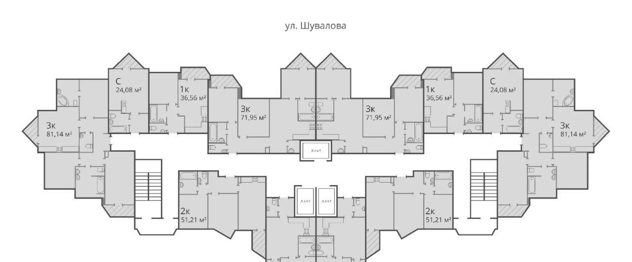 квартира р-н Всеволожский г Мурино ул Шувалова 34 Девяткино фото 2