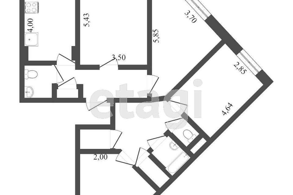 квартира г Надым ул Зверева 49 Надымский район фото 1