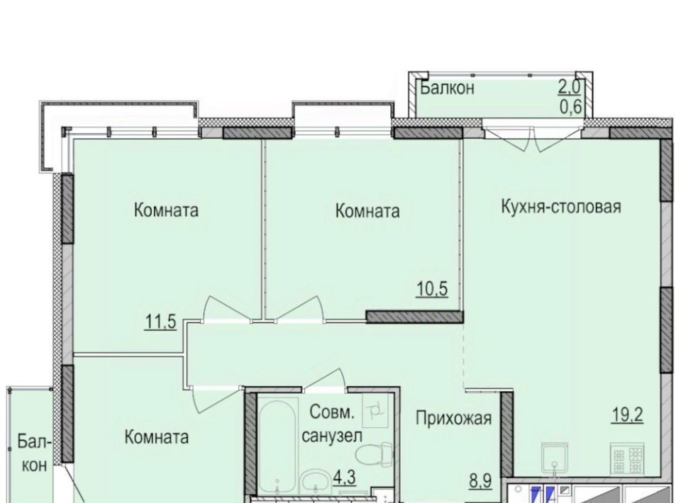 квартира г Ижевск р-н Индустриальный Культбаза ЖК «Утро на Репина» 1 жилрайон, 2-й мкр фото 1