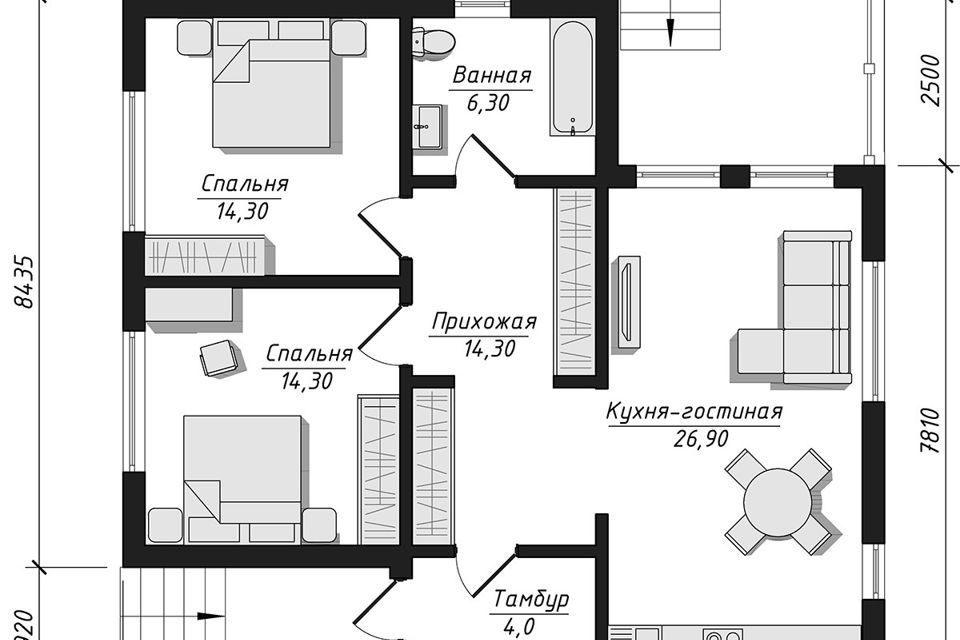 дом р-н Омский с Красноярка коттеджный посёлок Аист фото 9