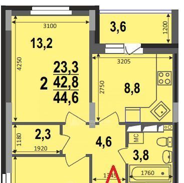 квартира г Владимир р-н Октябрьский б-р Сталинградский 5 фото 1