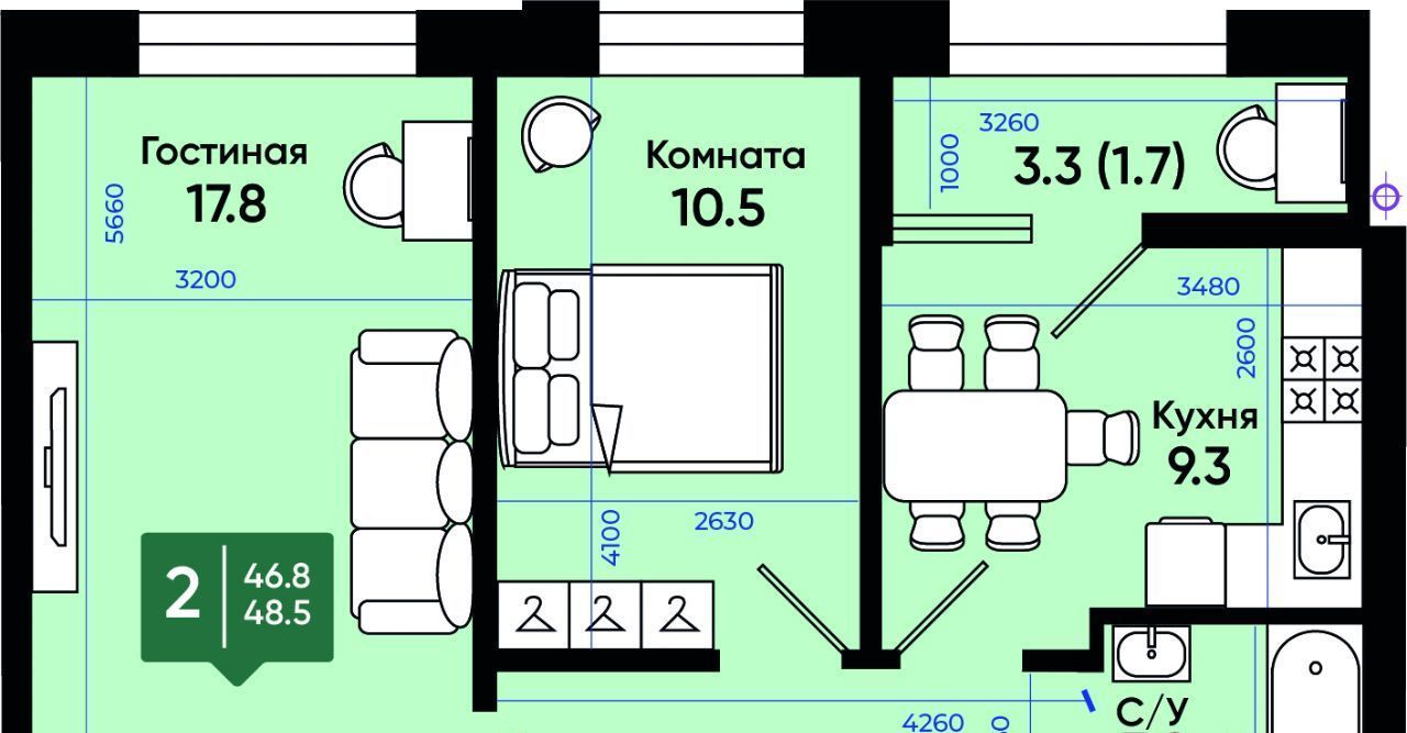 квартира г Батайск ул Олимпийское Кольцо 36к/3 фото 1