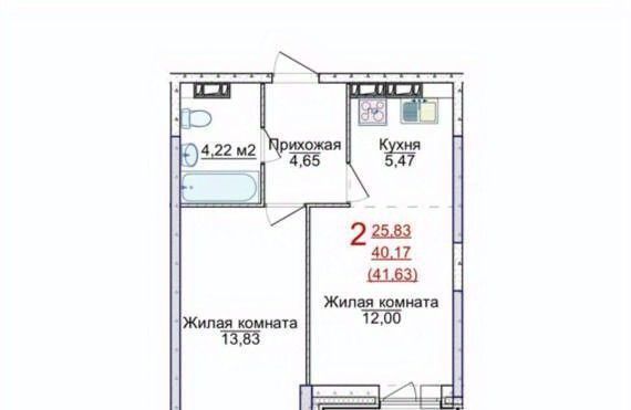 квартира г Ярославль р-н Фрунзенский ЖК «АЭРОПАРК» фото 1
