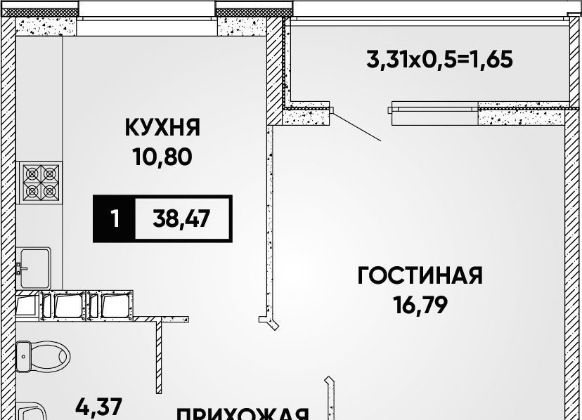 квартира г Краснодар р-н Прикубанский ЖК Архитектор фото 1