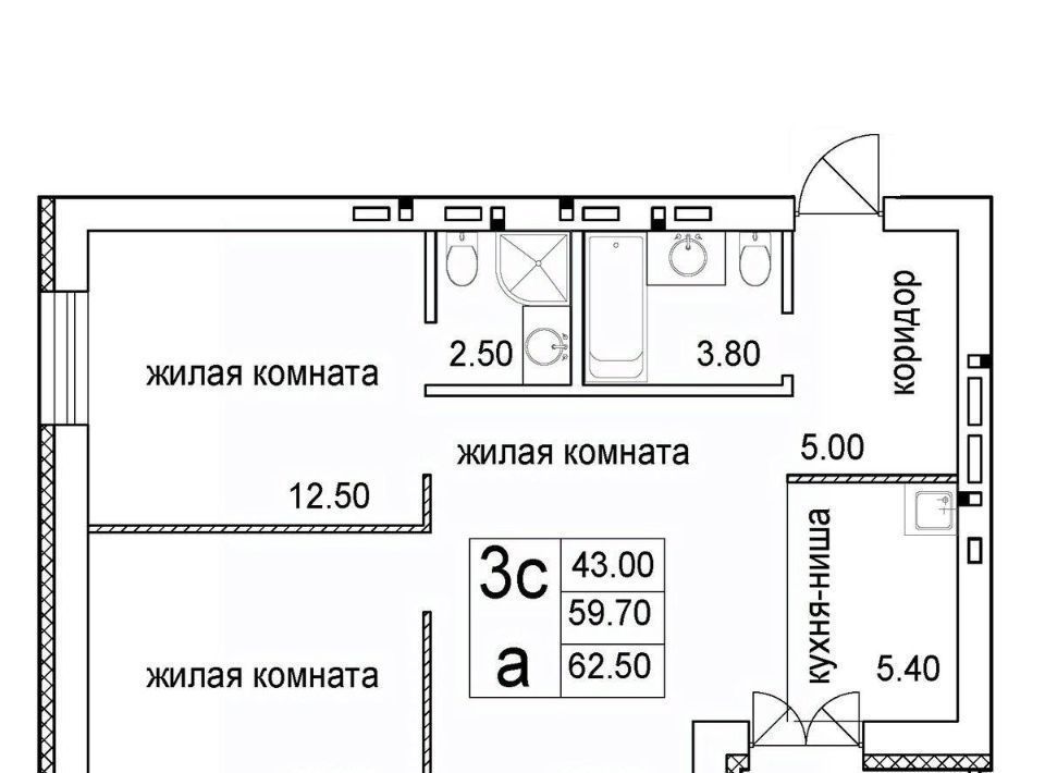 квартира г Новосибирск Речной вокзал ул 2-я Высокогорная фото 1