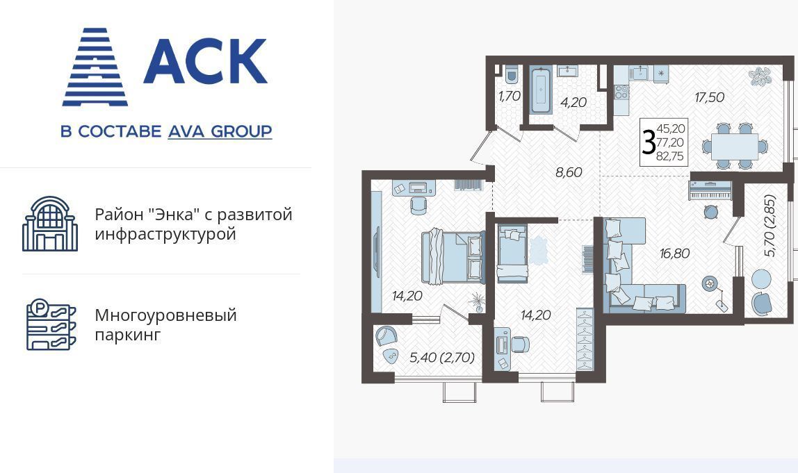 квартира г Краснодар р-н Прикубанский ул Питерская 40к/4 фото 1