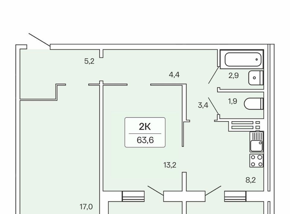 квартира г Новосибирск ул Сибиряков-Гвардейцев 53/10 Площадь Маркса фото 1