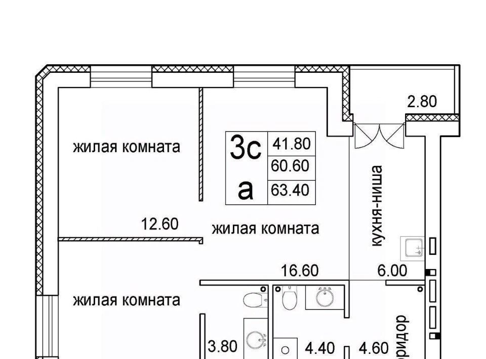 квартира г Новосибирск Речной вокзал фото 1