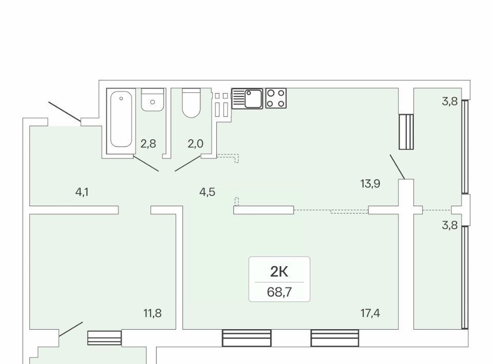 квартира г Новосибирск ул Сибиряков-Гвардейцев 53/10 Площадь Маркса фото 1