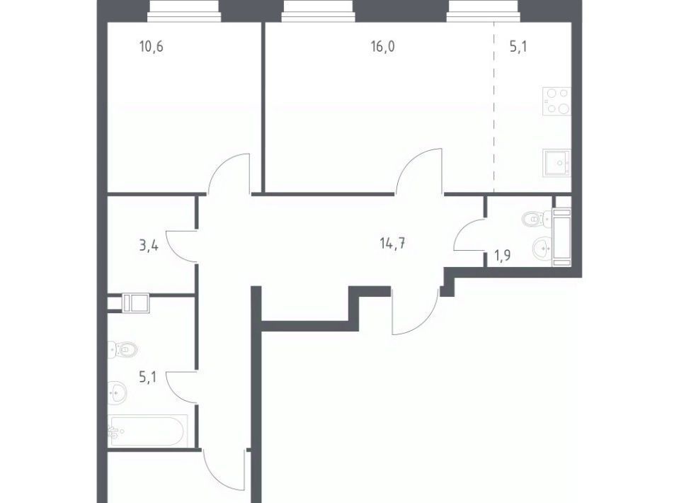 квартира г Москва п Сосенское пр-кт Куприна 30к/9 метро Бунинская аллея фото 1