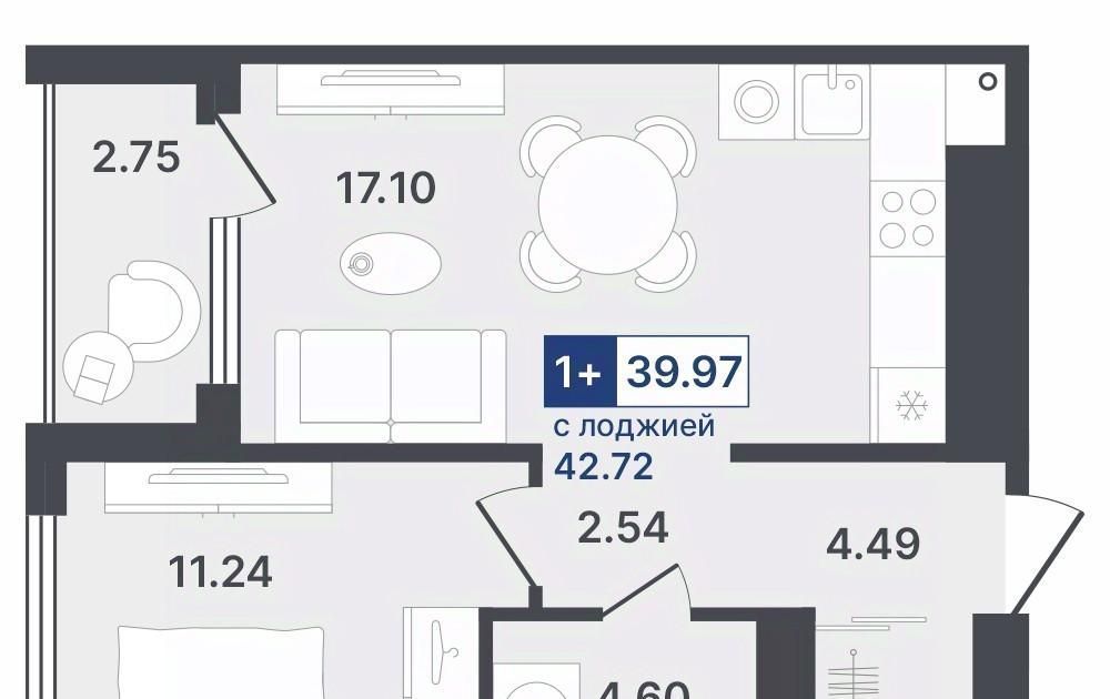 квартира г Тюмень р-н Калининский ул Ставропольская 1 фото 1