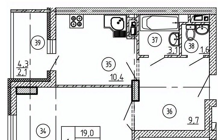 квартира г Воронеж р-н Коминтерновский ул Историка Костомарова 46/8 фото 1