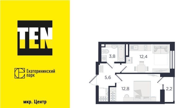 квартира г Екатеринбург Динамо ул Азина 3/3 фото 1