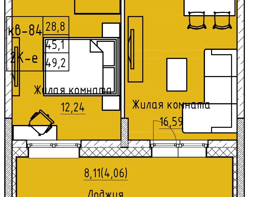 квартира г Чита пр-кт Маршала Жукова 8 городской округ Чита фото 1