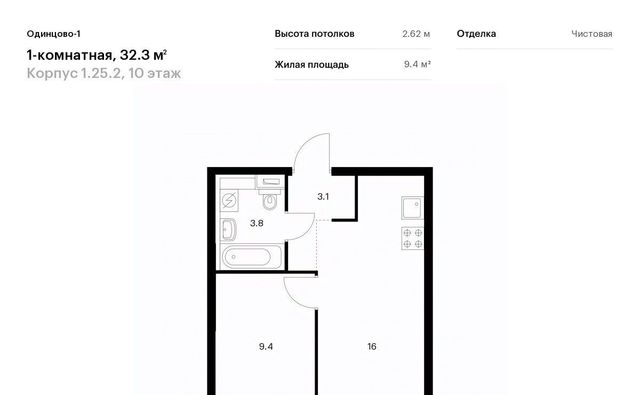 ЖК Одинцово-1 к 1. 25.2, Внуково фото