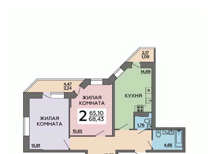 квартира г Воронеж р-н Советский ул 9 Января 225/1 фото 1