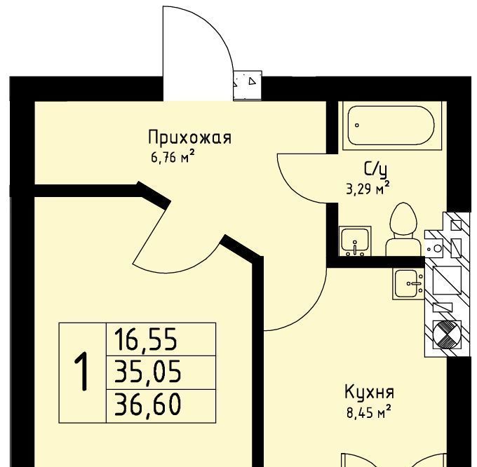 квартира г Калининград р-н Московский ул Аллея смелых 204к/2 фото 1