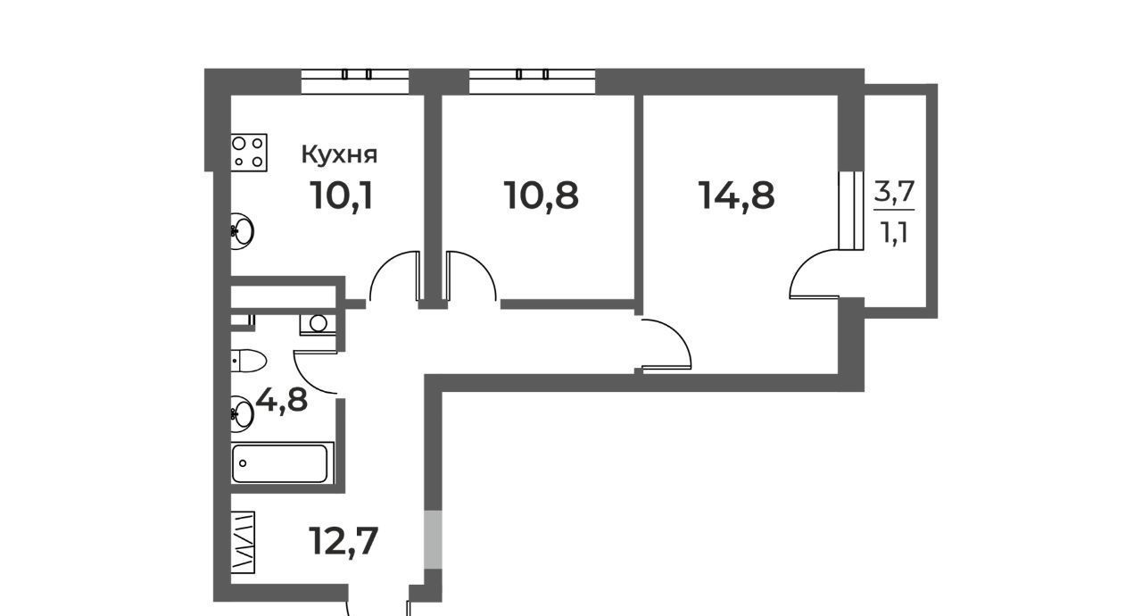 квартира г Новокузнецк р-н Центральный ул Уфимская 6 фото 1