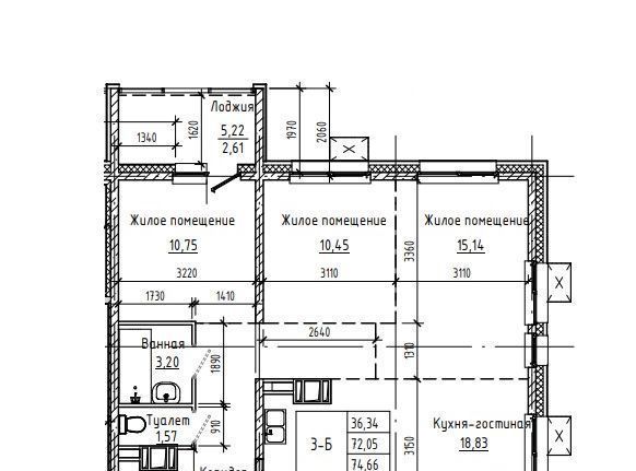 квартира г Хабаровск р-н Кировский ул Тихоокеанская 127/1 фото 2