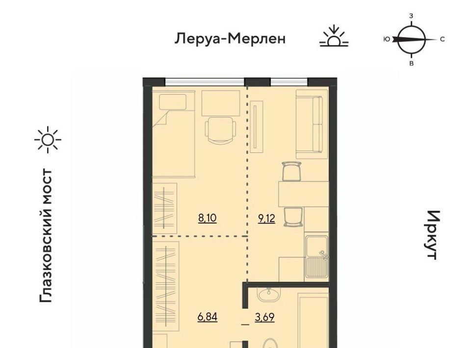 квартира г Иркутск р-н Свердловский ул Набережная Иркута 23 Затон кв-л фото 1