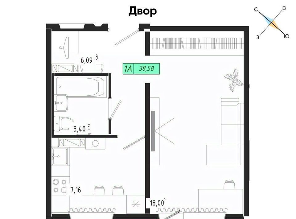 квартира г Томск р-н Октябрьский тракт Иркутский 185б фото 1